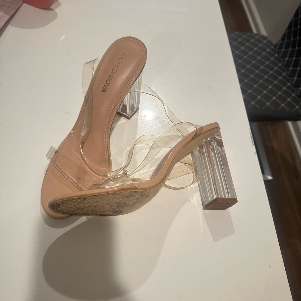 Simple clear FN heels